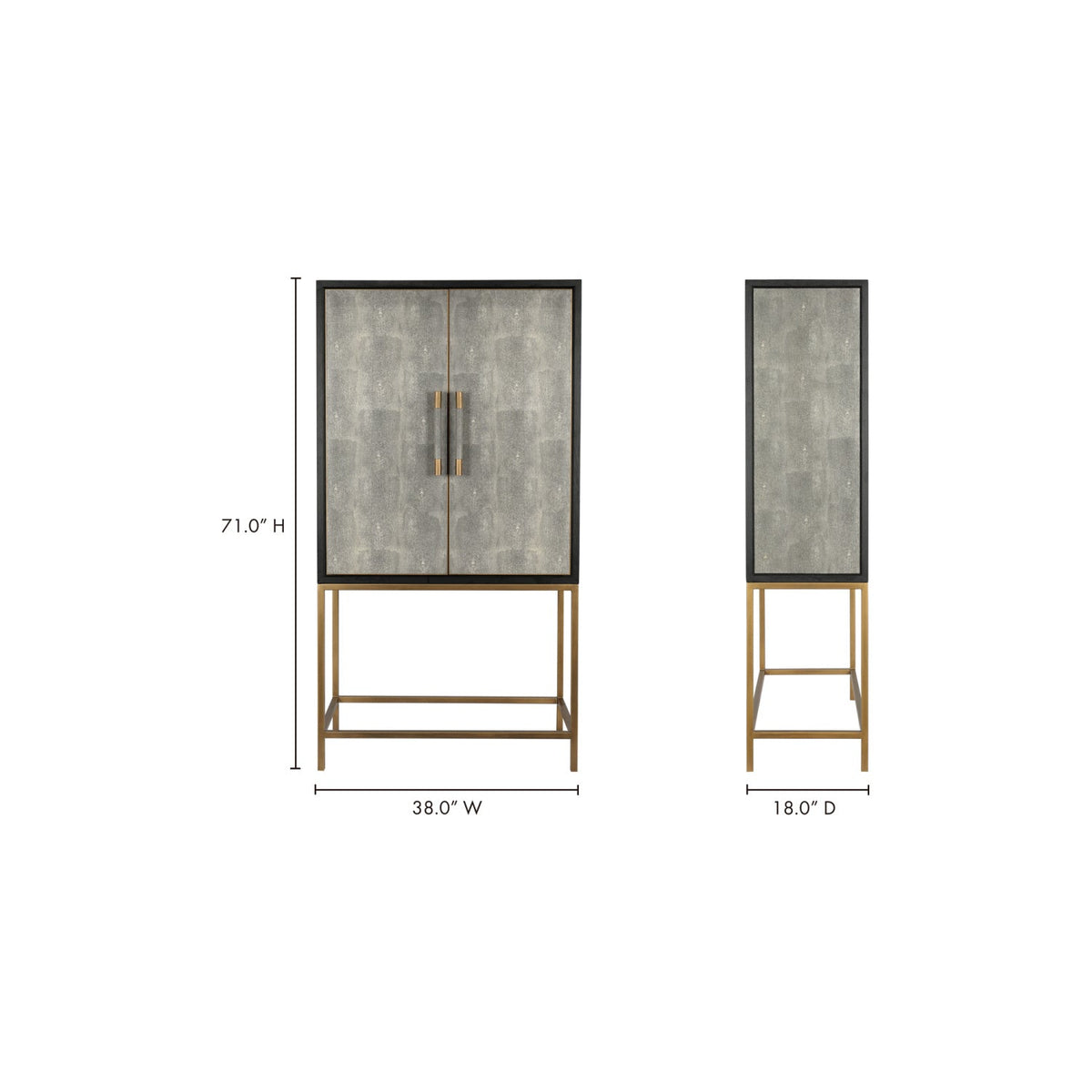 Modern European furniture - Solid Oak Bar Cabinet - www.oroa.com