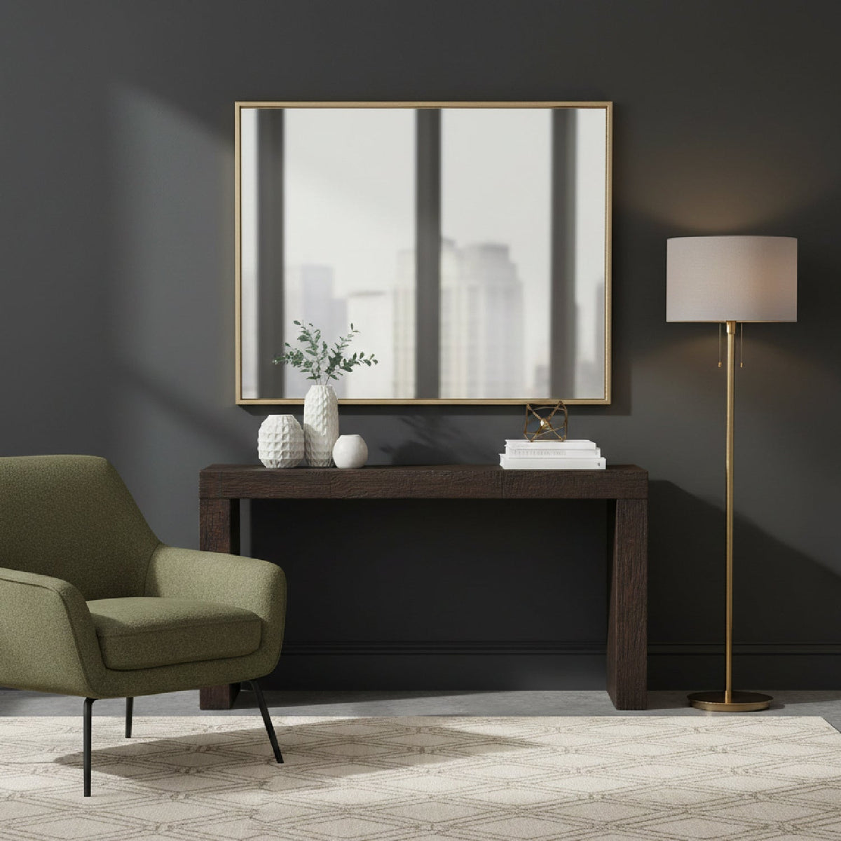 Modern European furniture - Rustic Oak Console Table - www.oroa.com