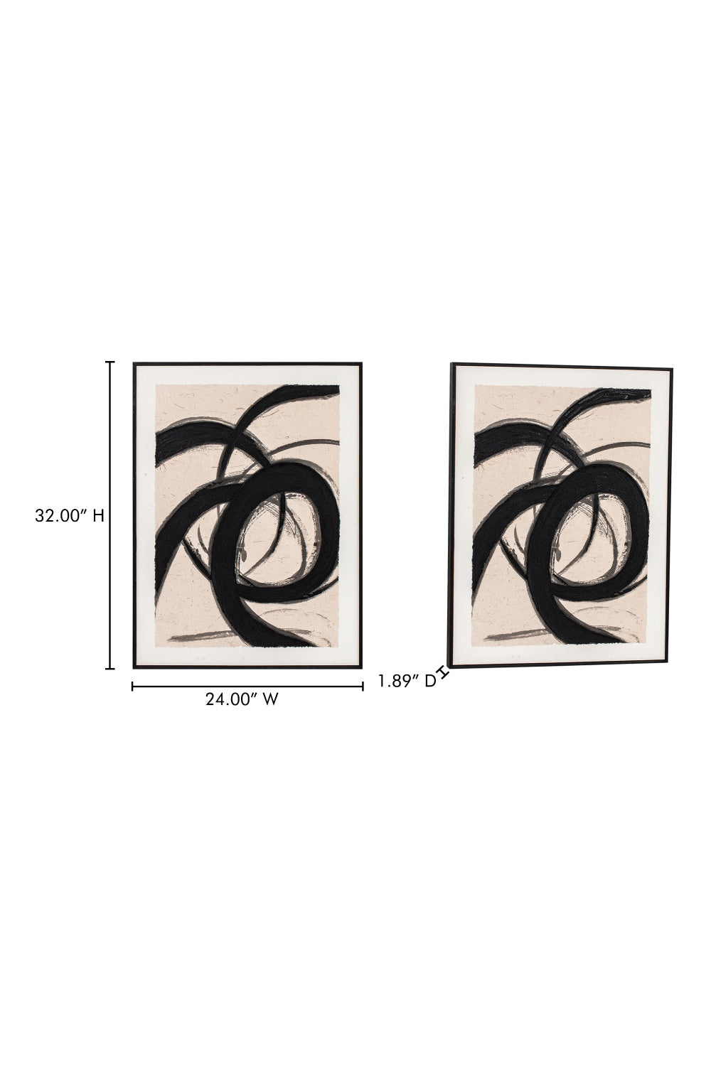 Modern European furniture - Flowy Brush Strokes Painting - www.oroa.com