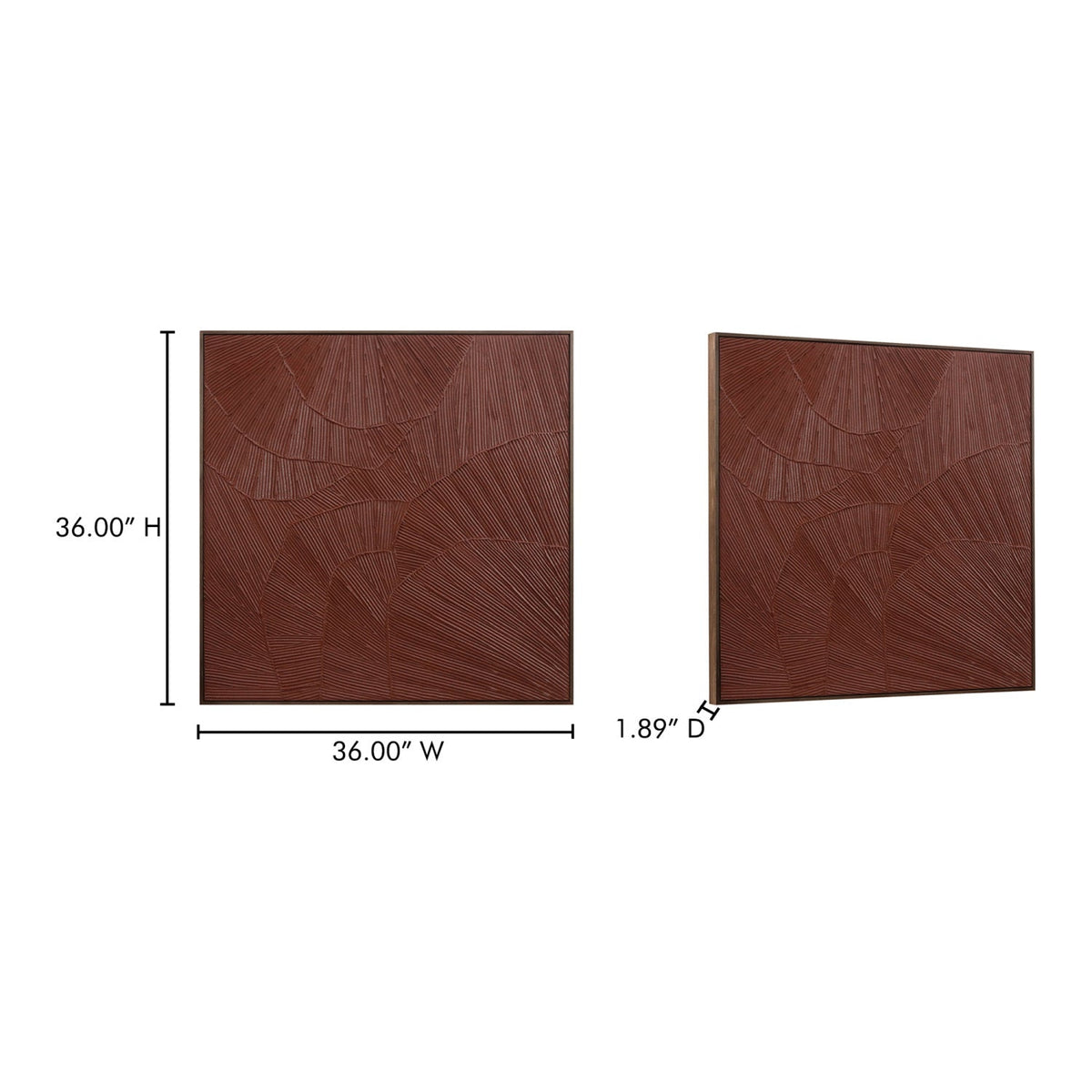 Modern European furniture - Textured Maroon Framed Painting - www.oroa.com