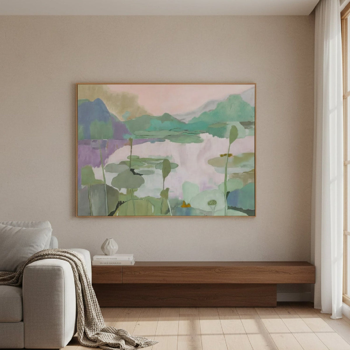 Modern European furniture - Pastel Landscape Framed Painting - www.oroa.com