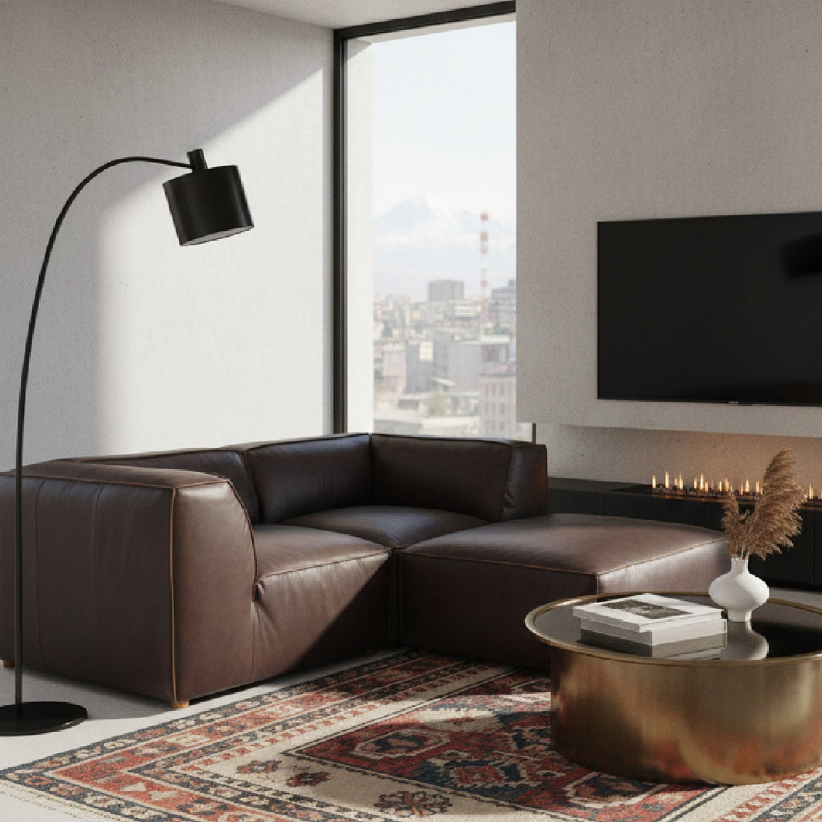 Leather Modular Nook Sofa | Novi Living Form