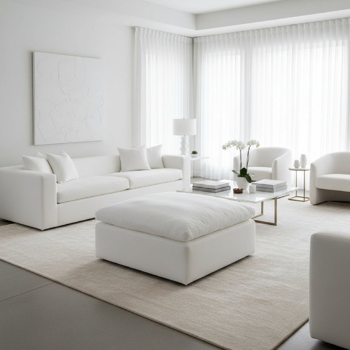 Modern European furniture - Square Modern Classic Ottoman - www.oroa.com