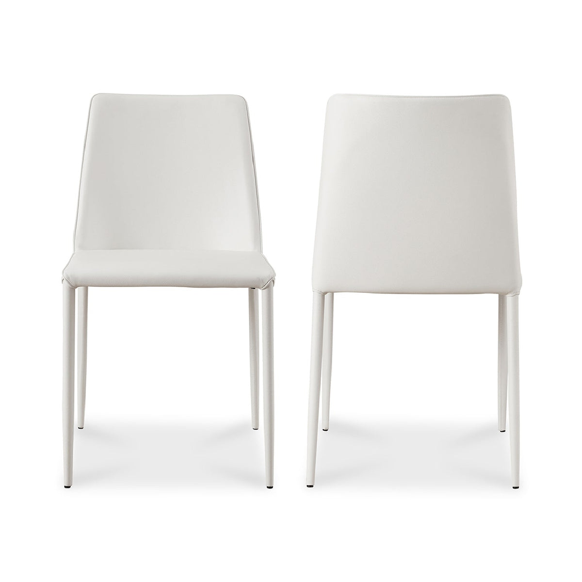 Modern European furniture - Minimalist Vegan Leather Dining Chairs (2) - www.oroa.com