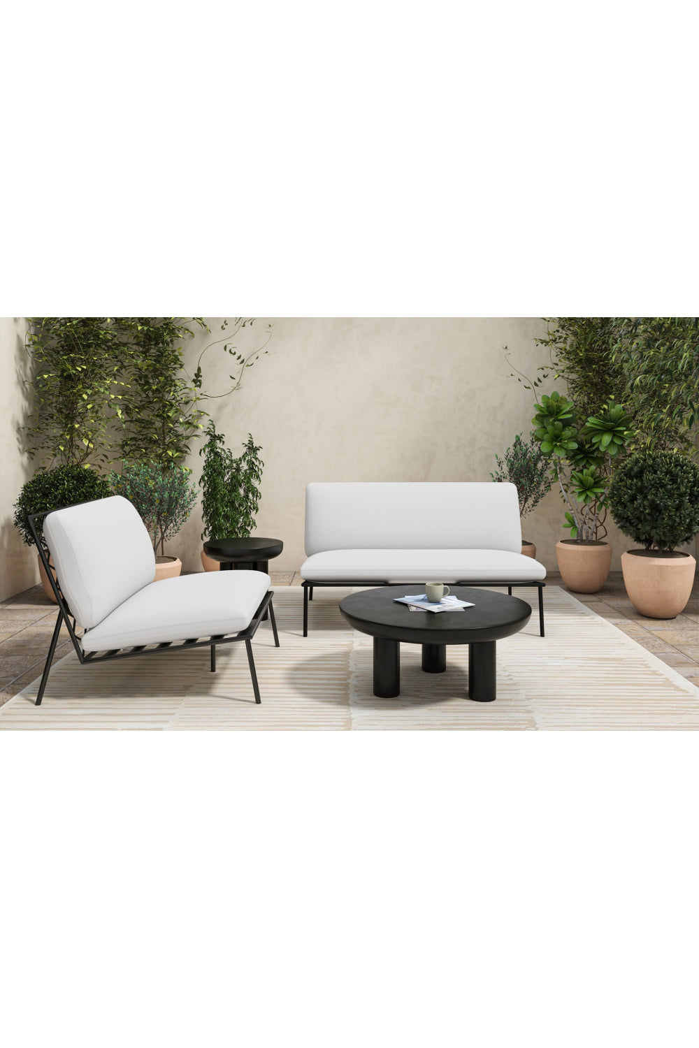 Modern European furniture - Indoor/Outdoor Concrete Side Table - www.oroa.com