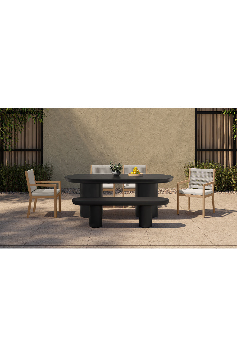 Modern European furniture - Indoor/Outdoor Concrete Bench - www.oroa.com