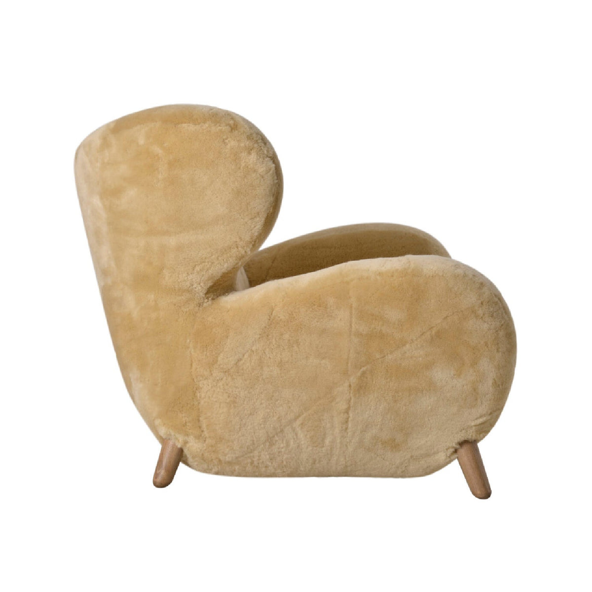 Beige Sheepskin Lounge Armchair | OROA Modern Dalton