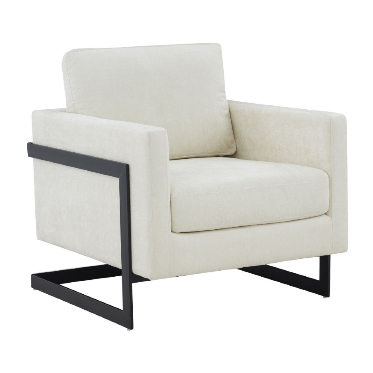 Metal Framed Square Accent Chair | OROA Modern Prince