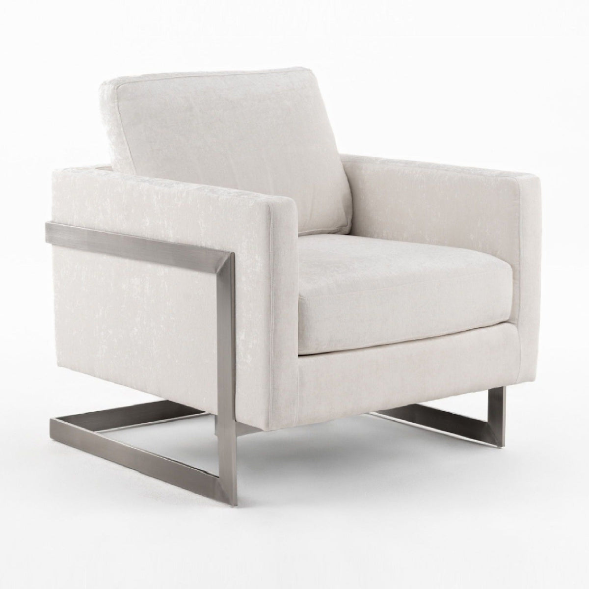 Metal Framed Square Accent Chair | OROA Modern Prince
