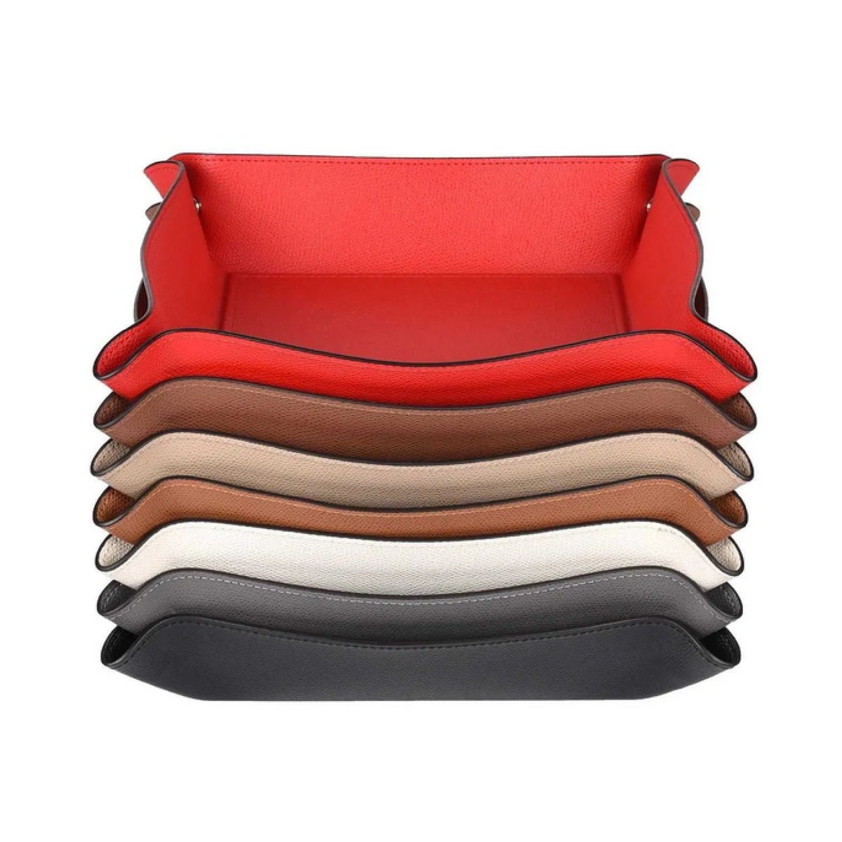 Square Leather Trinket Tray | Pinetti | OROA.com