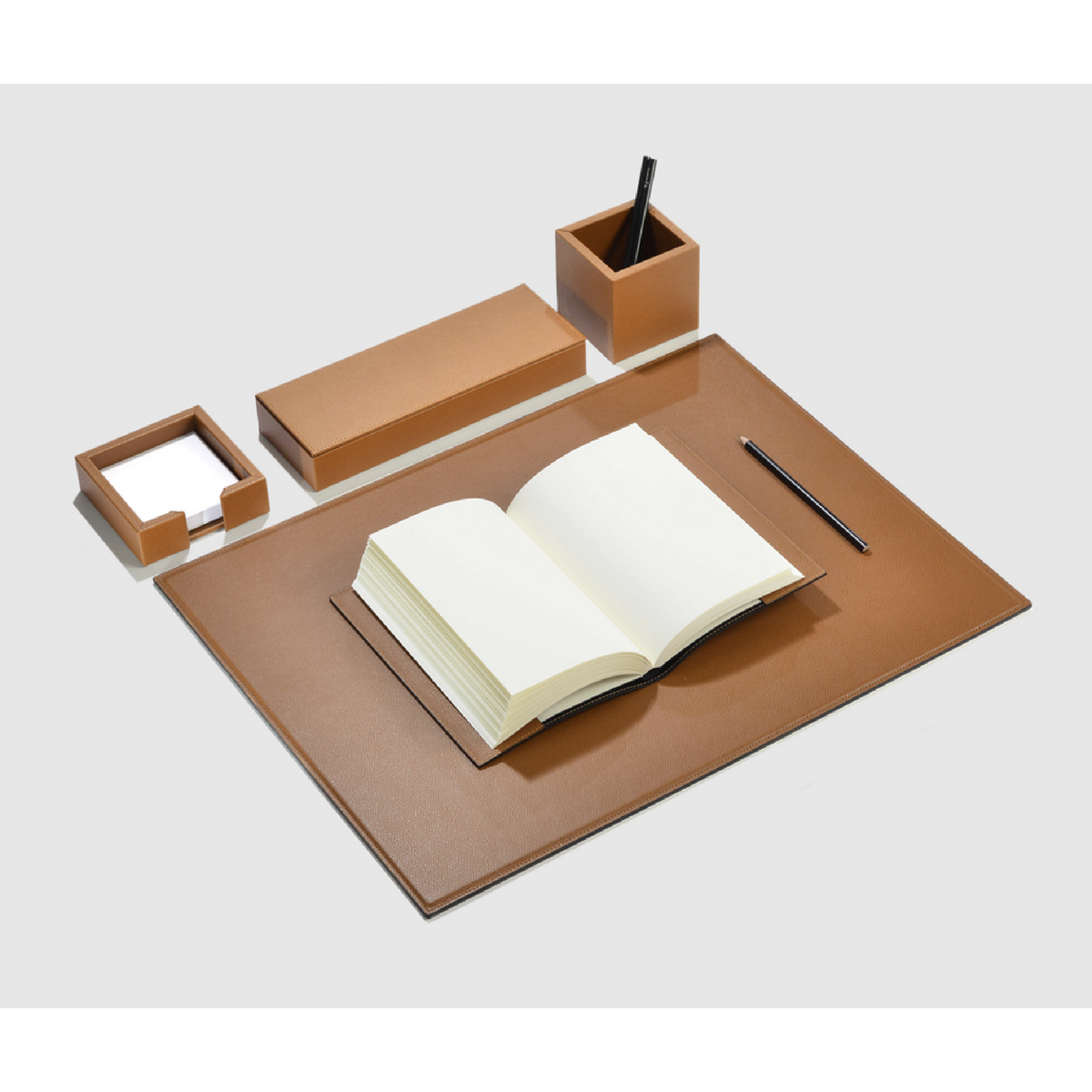 Leather Square Pencil Cup | Pinetti | OROA.com