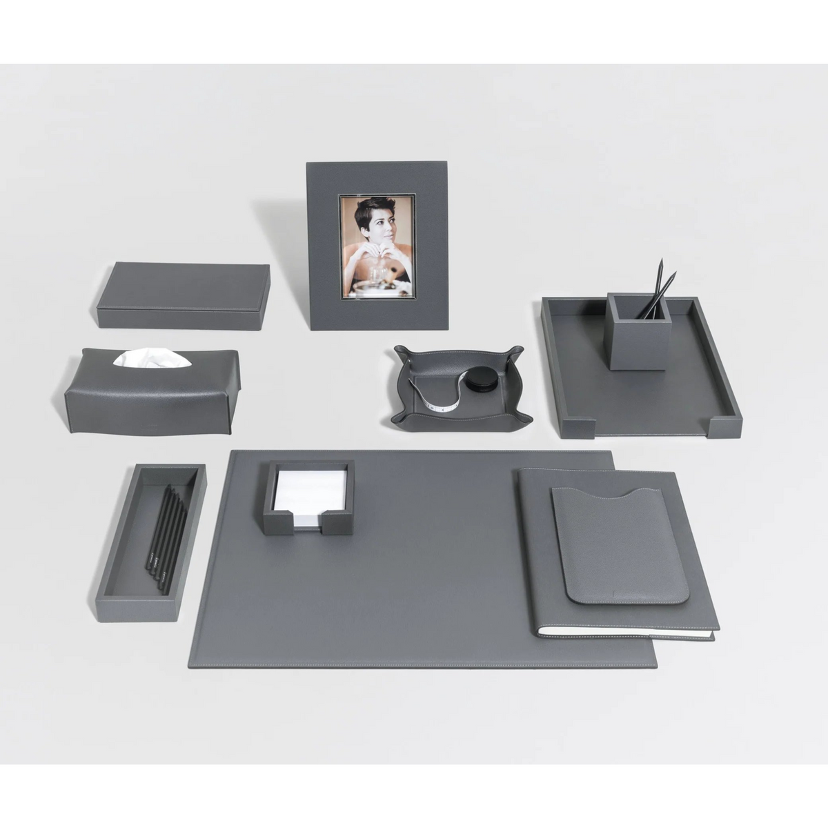 Calf Leather Lidded Box L | Pinetti | OROA.com