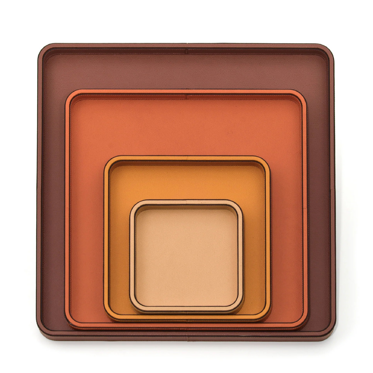 Square Leather Covered Tray | Pinetti Jane | OROA.com
