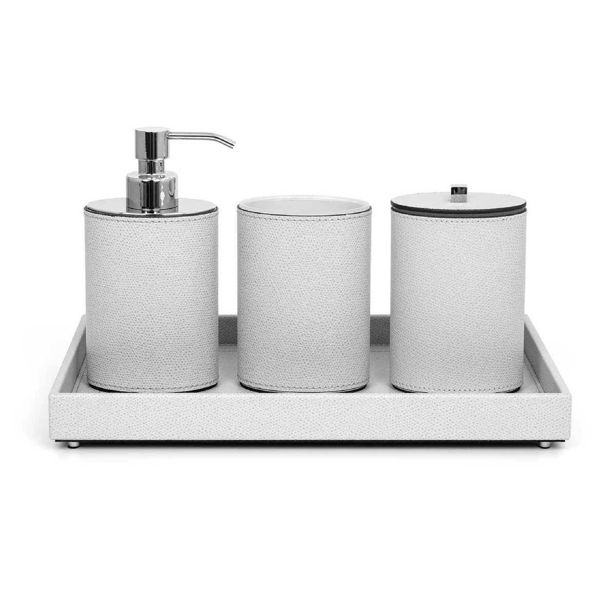 Oval Leather Cotton Pad Holder | Pinetti Poseidon | OROA.com