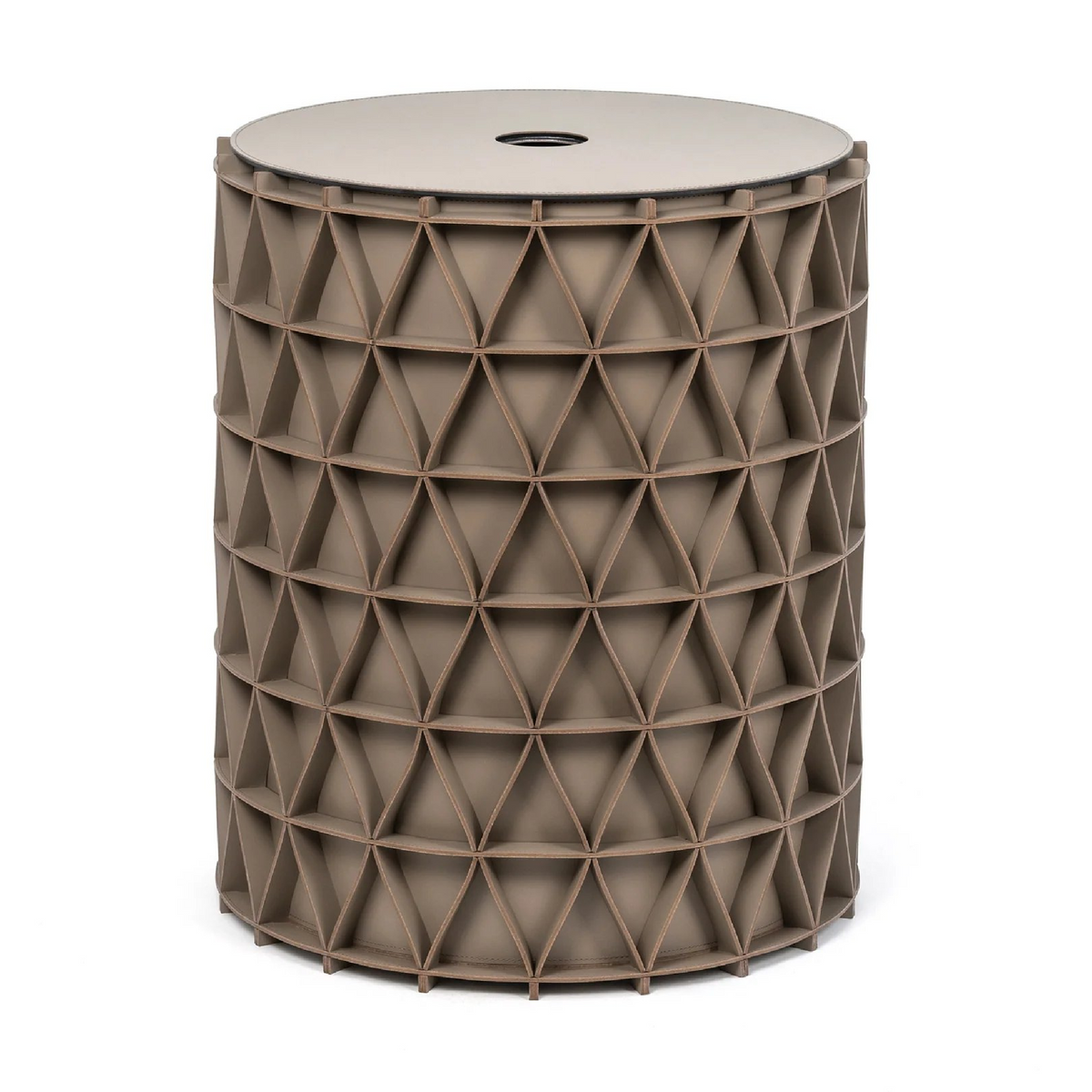 Regenerated-Leather Outdoor Basket | Pinetti Arena | OROA.com
