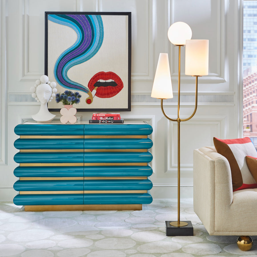 Smolder Beaded Smokestack Lips Beaded Art | Jonathan Adler Smolder