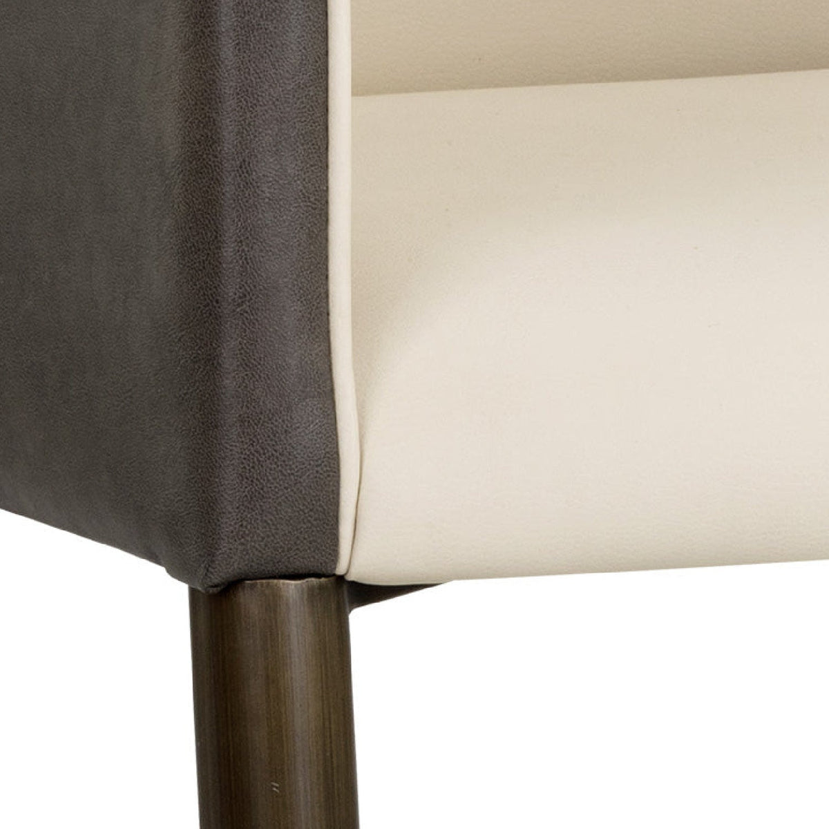 Cream Leather Dining Armchair by Splendido Kylin Dining Chair, alternate view 6