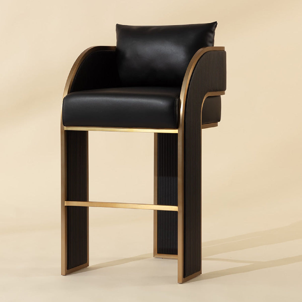 3-Legged Leather Bar Stool by Splendido Baz Barstool, alternate view 15