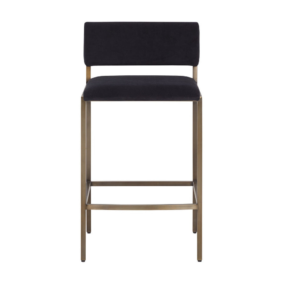 Black Fabric Counter Stool by Splendido Mori