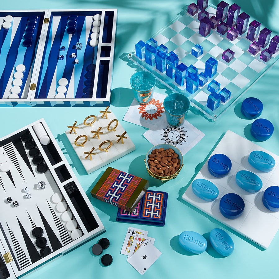 Black & White Backgammon Set | Jonathan Adler Op Art | Oroa.com