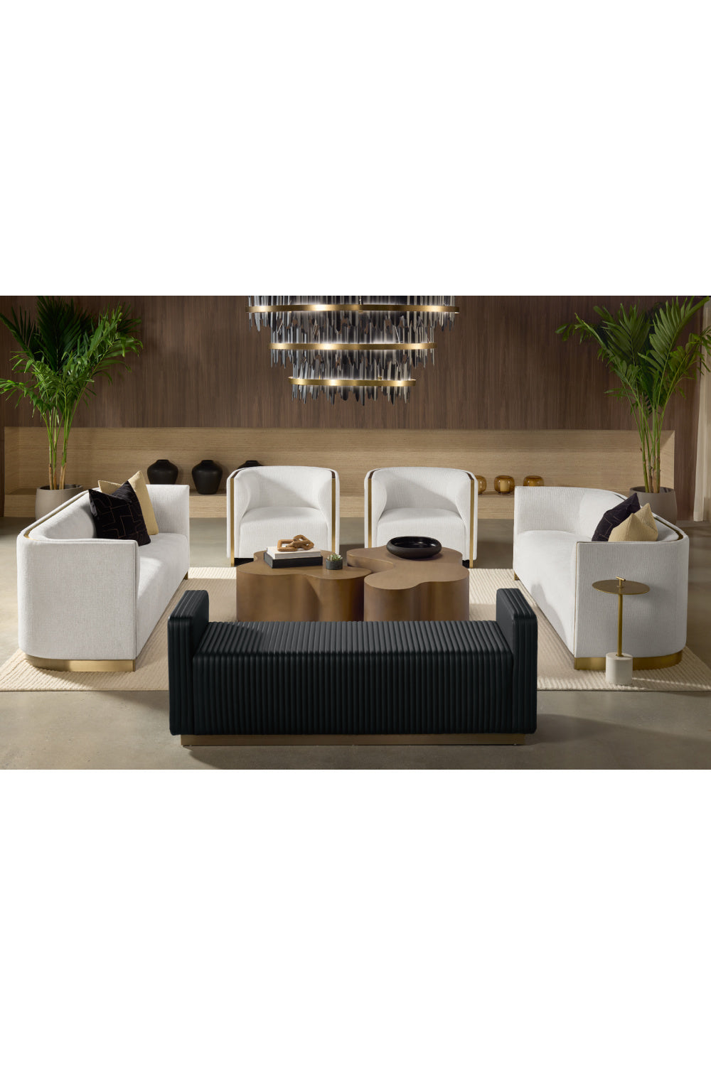 Gold Round End Table by Splendido Sia Side Table, alternate view 6