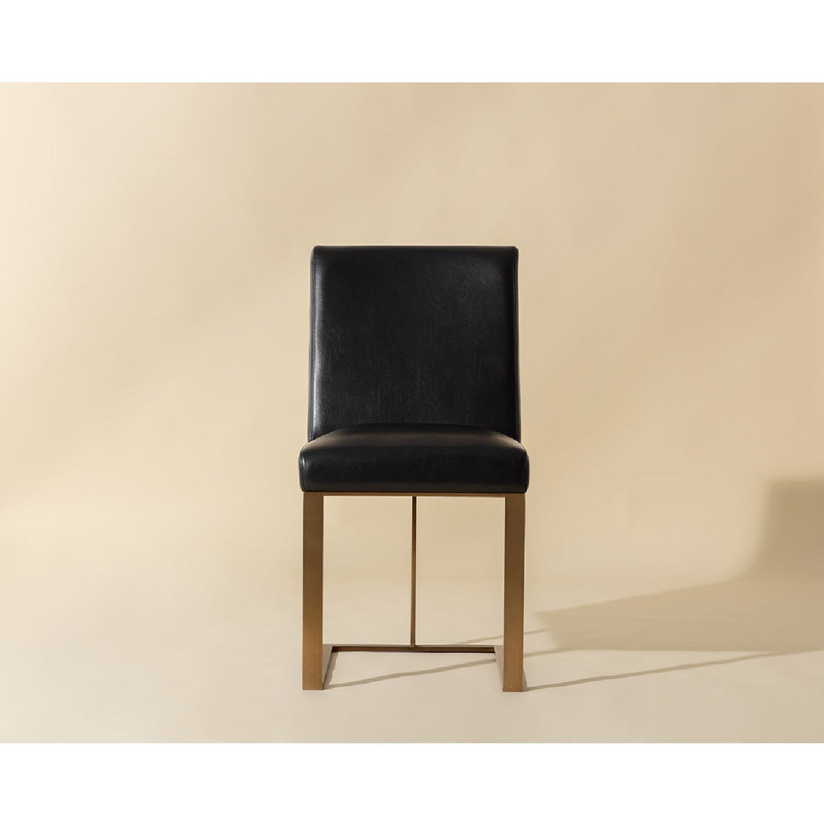 Black Leather Cantilevered Dining Chair by Splendido Dean, alternate view 10