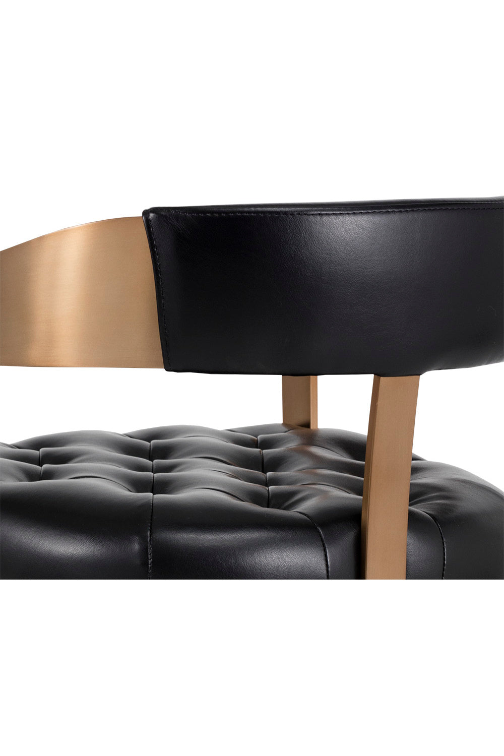 Black Leather T-Shaped Counter Stool by Splendido Beaumont, alternate view 5