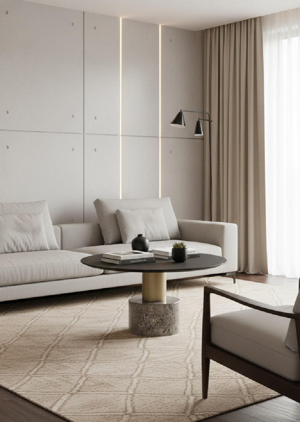 Black Oak Top Coffee Table by Splendido Monaco, alternate view 2