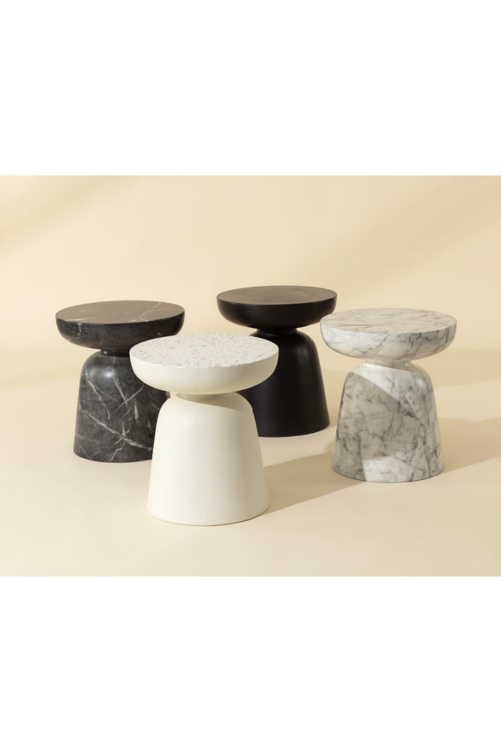 Marble-Look Indoor/Outdoor End Table by Splendido Lucida Side Table, alternate view 20