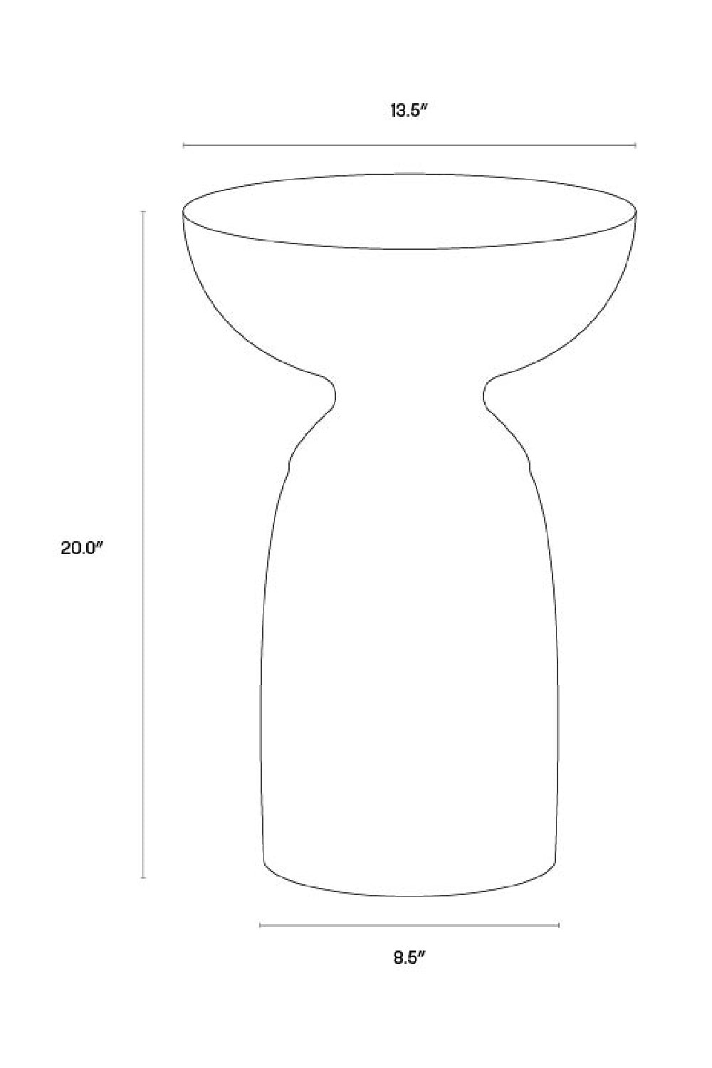 Round Marble-Look Indoor/Outdoor End Table by Splendido Goya Side Table, alternate view 24