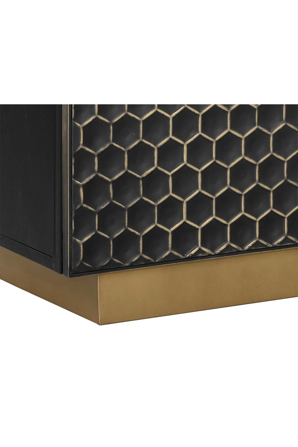 Black Iron Honeycomb Pattern Sideboard by Splendido Hive, alternate view 6