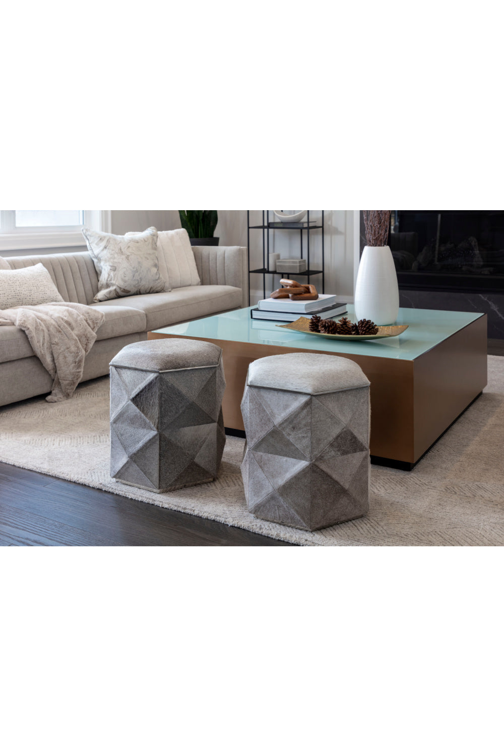 Gold Framed Square Coffee Table by Splendido Shiloh, alternate view 7