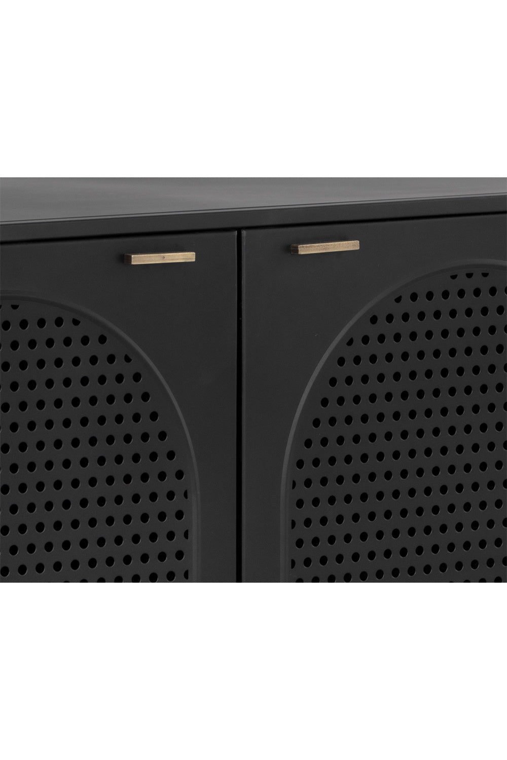 Black Perforated Metal 3-Door Sideboard by Splendido Aziza, alternate view 6