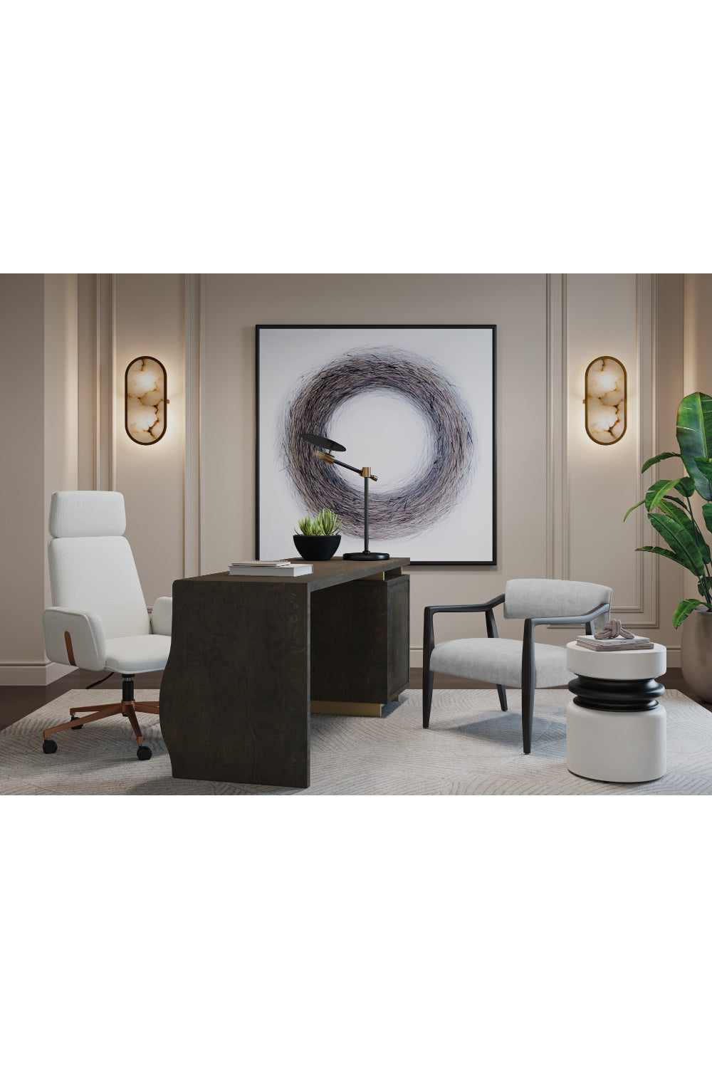 Curved Upholstered Office Chair by Splendido Kalev, alternate view 14