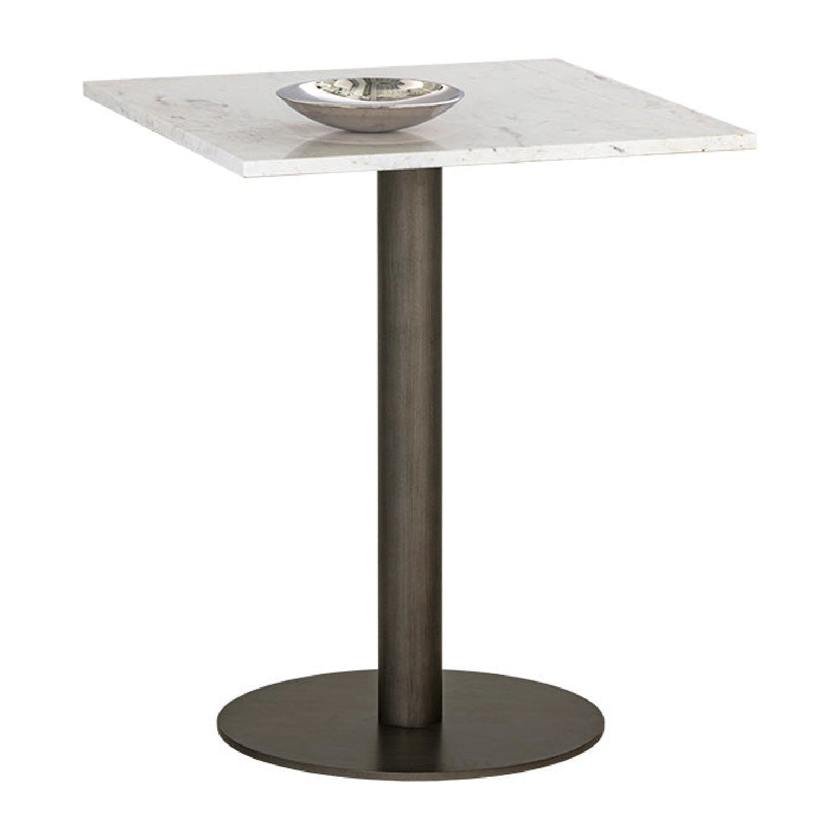 Square White Marble Bistro Table S by Splendido Claudia Dining Table, alternate view 3