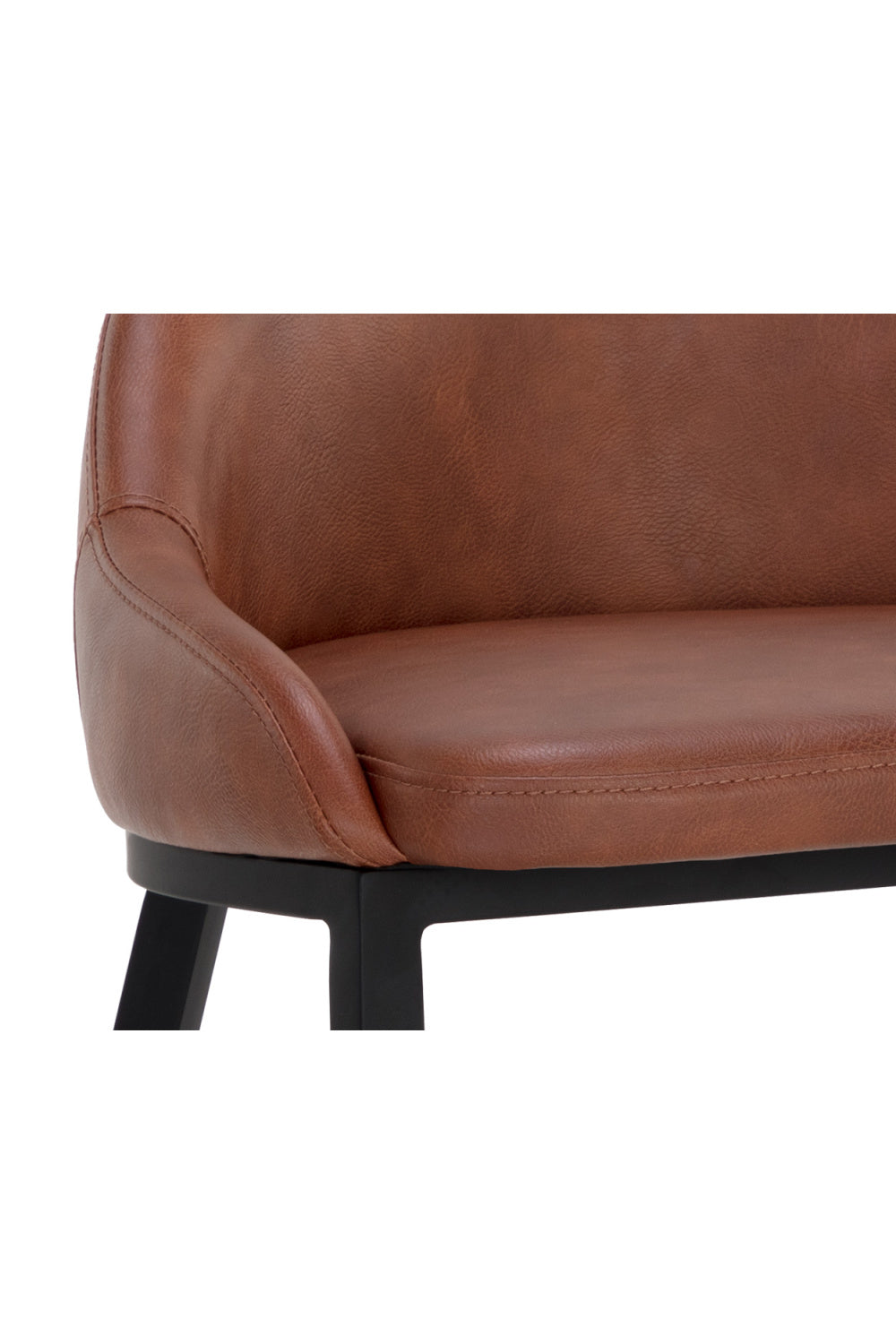Low-Back Leather-Look Counter Stool by Splendido Astra, alternate view 15