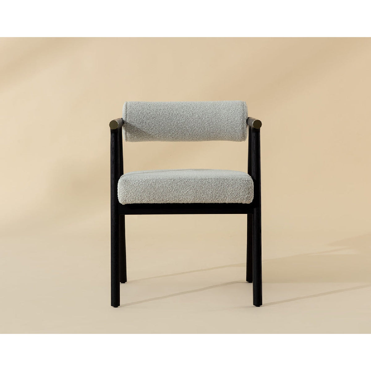 White Boucle Dining Armchair by Splendido Sova Dining Chair, alternate view 10