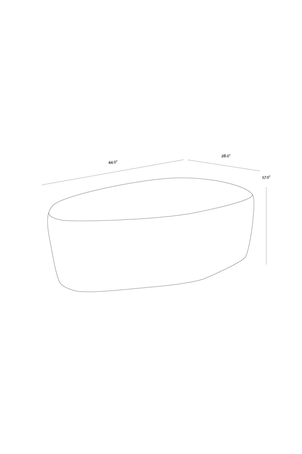 Curved Upholstered Ottoman by Splendido Soraya, alternate view 13