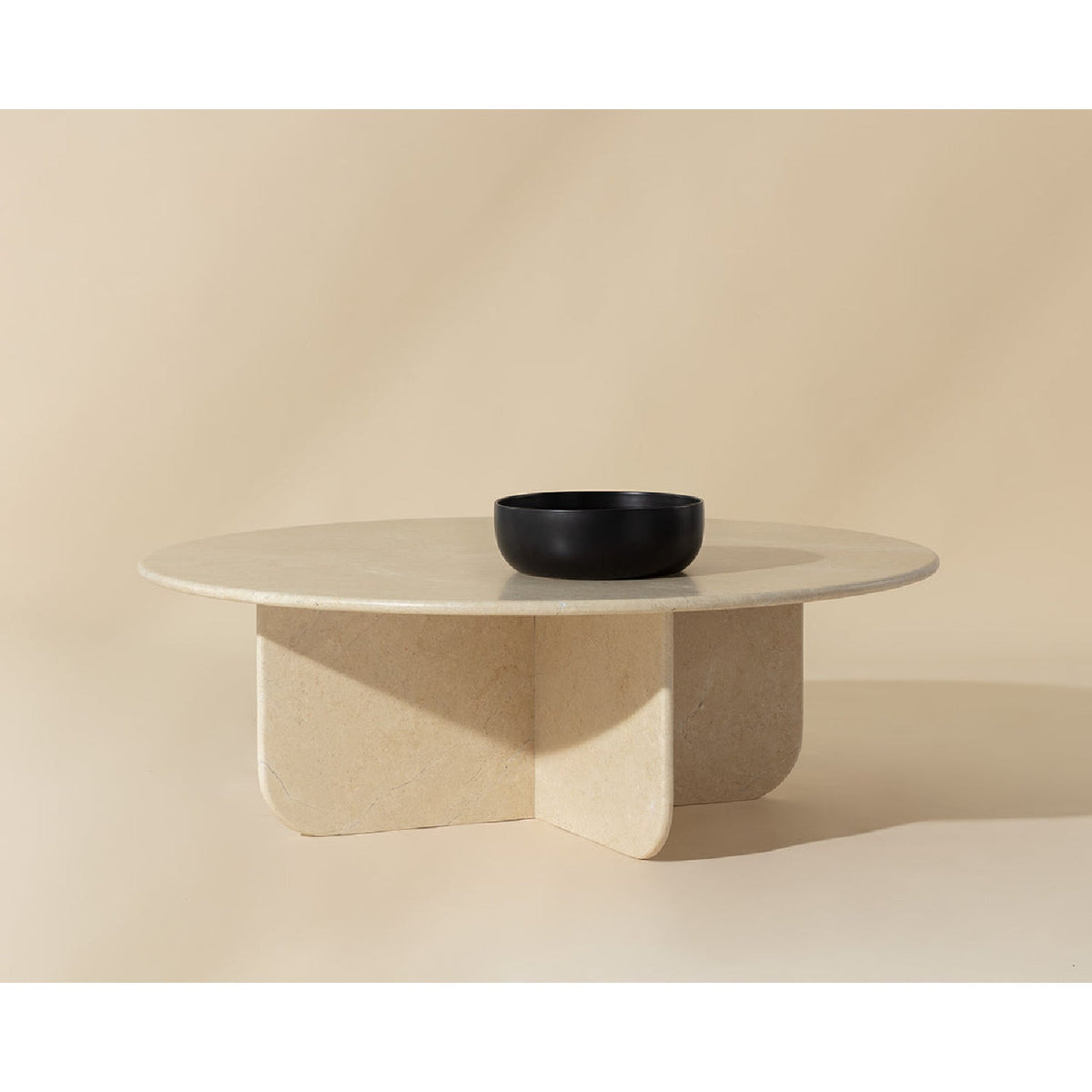 Round Cream Marble Coffee Table by Splendido Bonita, alternate view 9