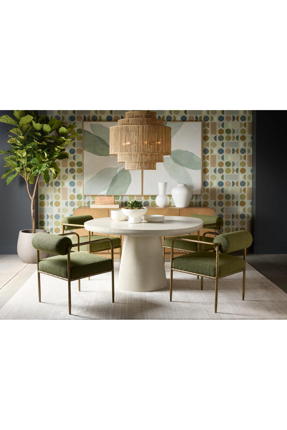 Sculptural Indoor/Outdoor Concrete Dining Table by Splendido Celica Outdoor Dining Table, alternate view 8