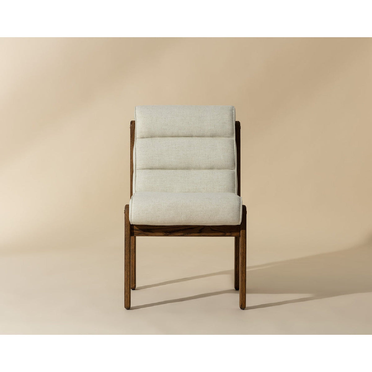 Channeled White Fabric Dining Chair by Splendido Bertie, alternate view 8