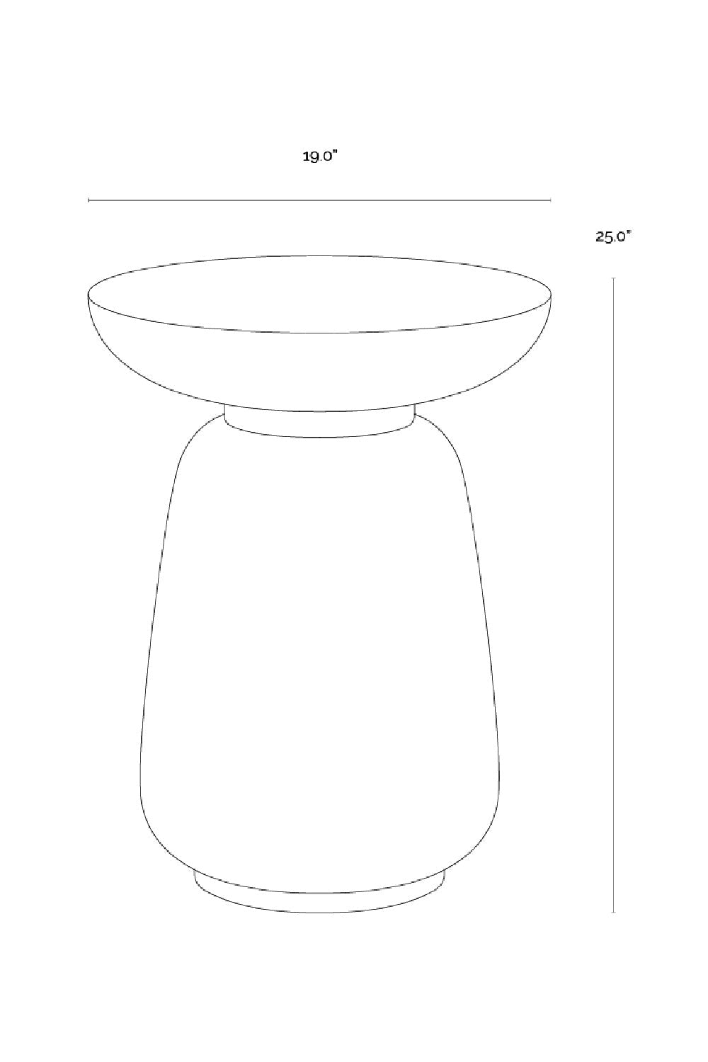 Travertine Look Indoor/Outdoor End Table by Splendido Hali Side Table, alternate view 15