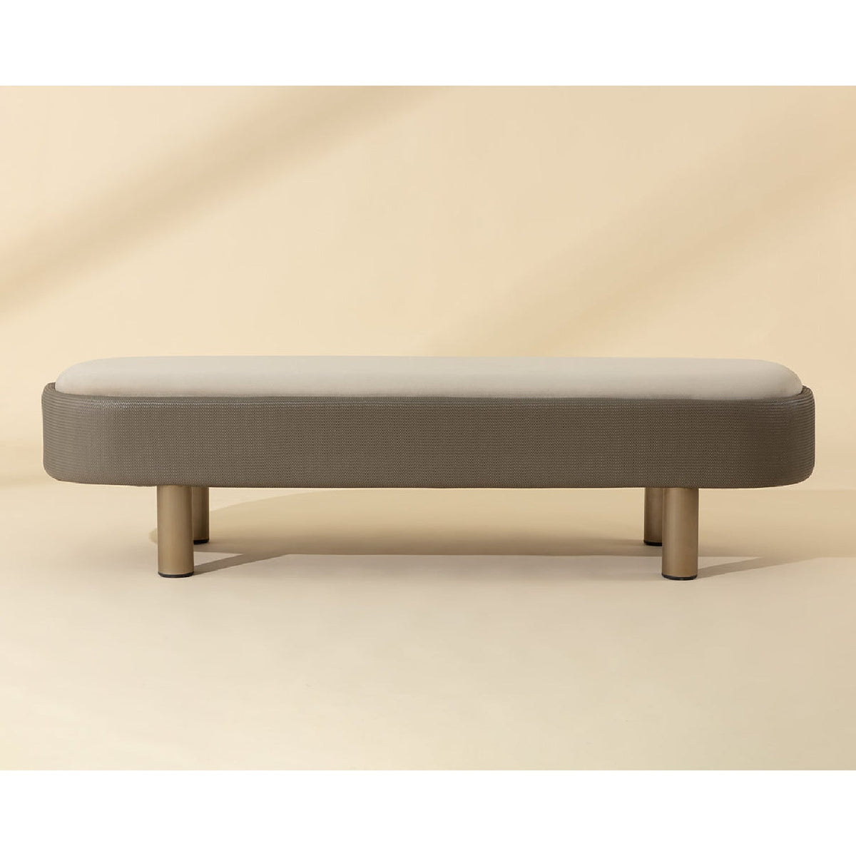 Taupe Modern Bench by Splendido Odella, alternate view 7