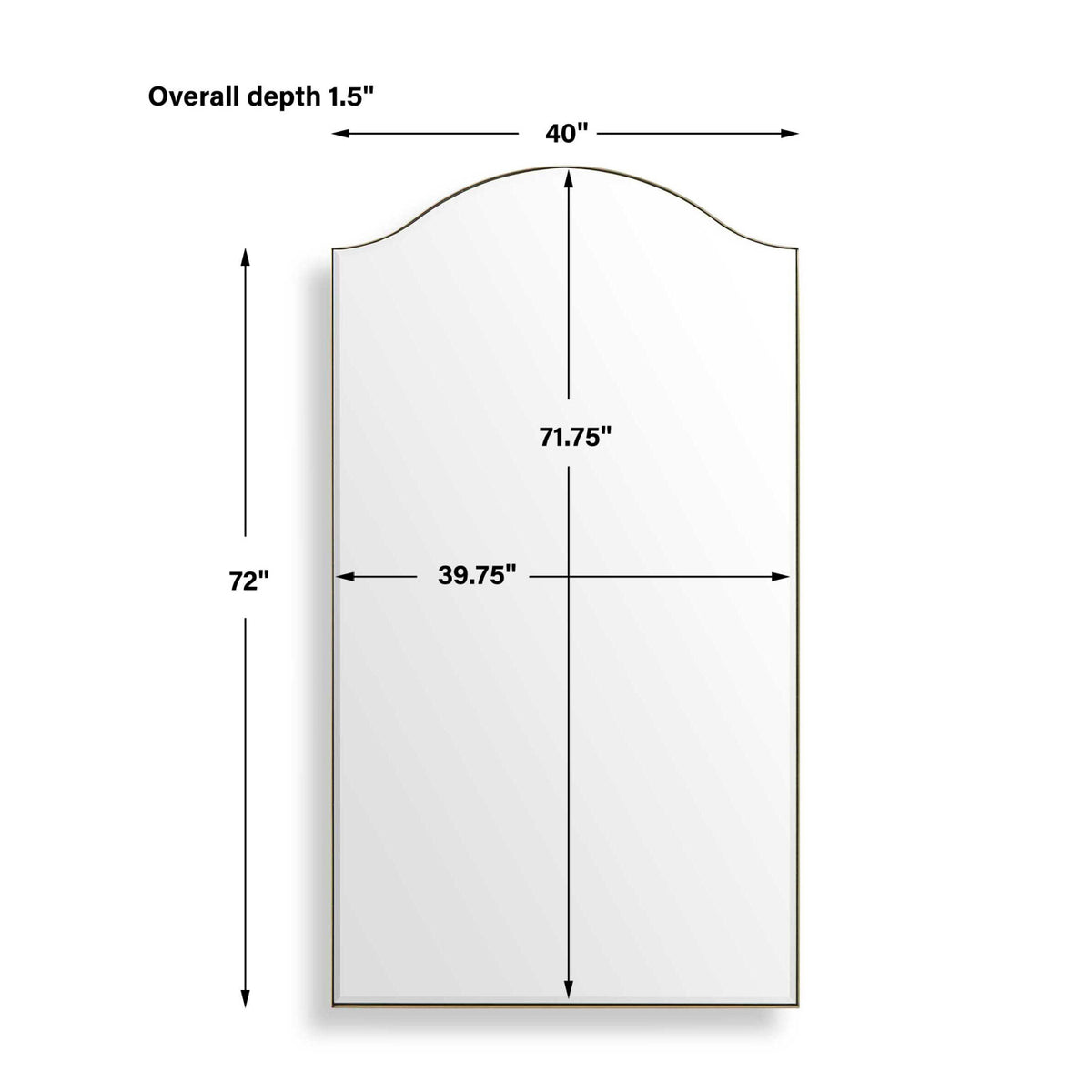 Modern European furniture - Brushed Brass Mirror - www.oroa.com