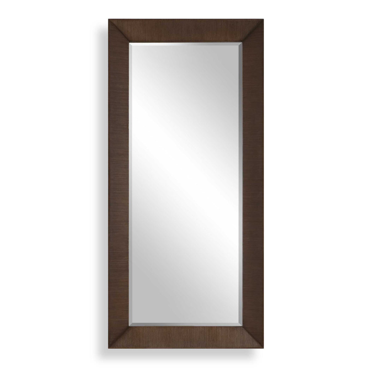 Modern European furniture - Natural Walnut Veneer Tall Mirror - www.oroa.com