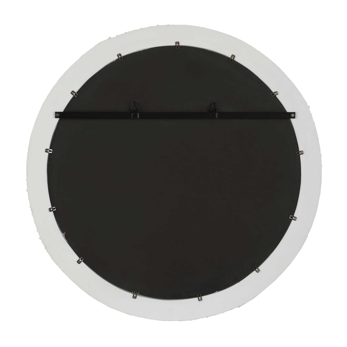 Modern European furniture - White Ceramic Round Mirror - www.oroa.com