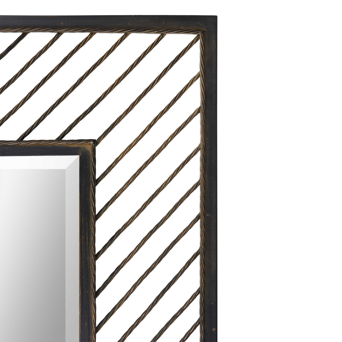 Modern European furniture - Bronze Chevron Mirror - www.oroa.com