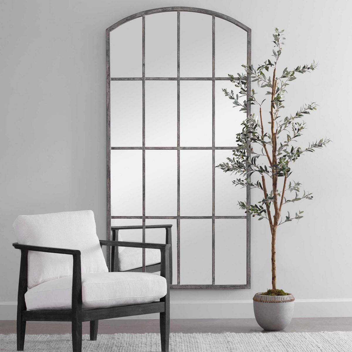 Modern European furniture - Gray Arched Mirror - www.oroa.com
