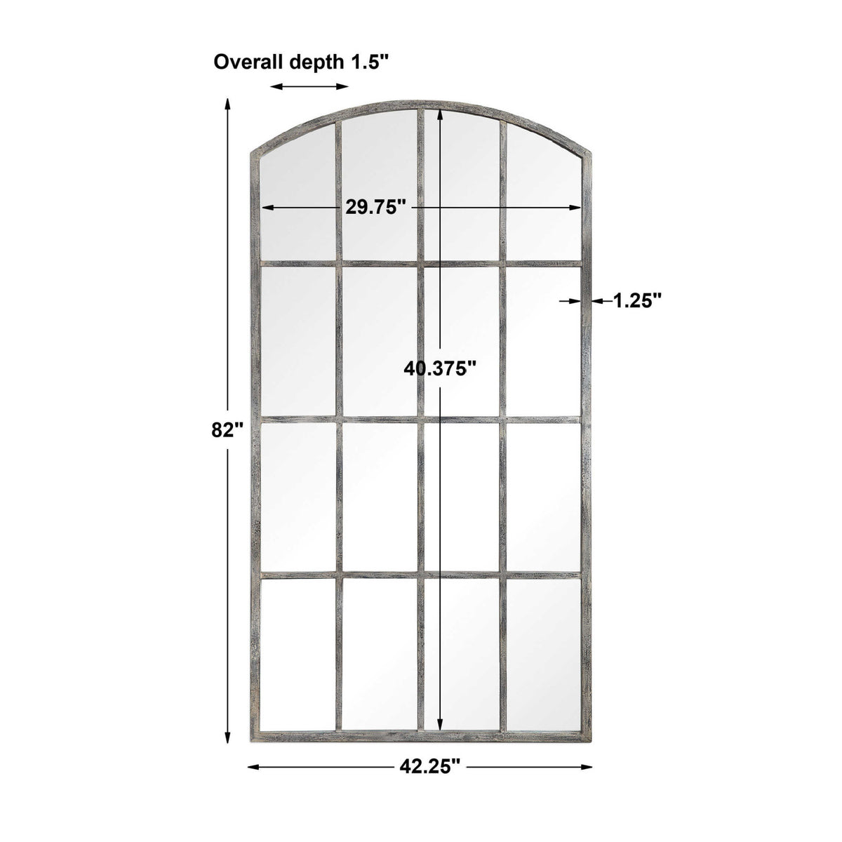 Modern European furniture - Gray Arched Mirror - www.oroa.com