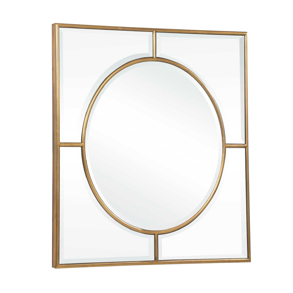Modern European furniture - Gold Square Mirror - www.oroa.com